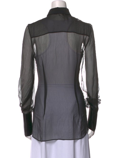 Nensi Dojaka Silk Long Sleeve Button-Up Top w/ Tags