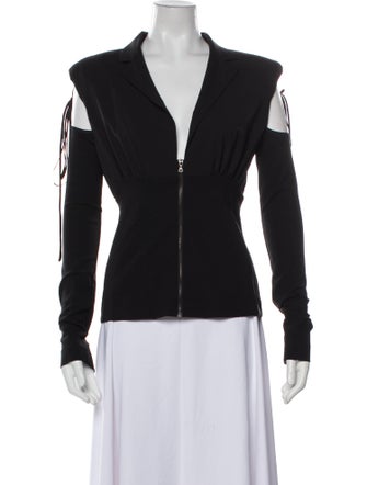 Nensi Dojaka Virgin Wool V-Neck Top