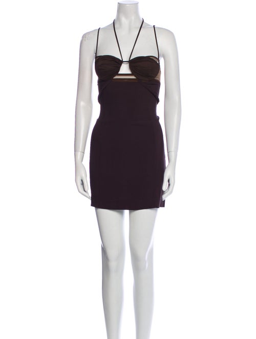 Nensi Dojaka Square Neckline Mini Dress