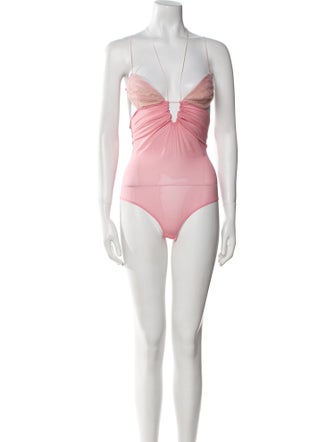 Nensi Dojaka Silk V-Neck Bodysuit