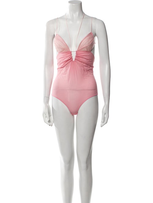 Nensi Dojaka Silk V-Neck Bodysuit