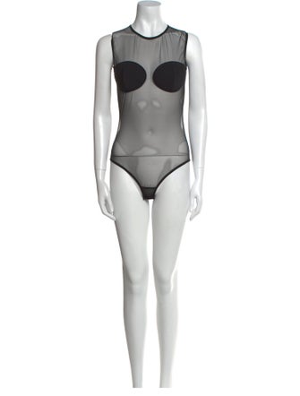 Nensi Dojaka Crew Neck Sleeveless Bodysuit