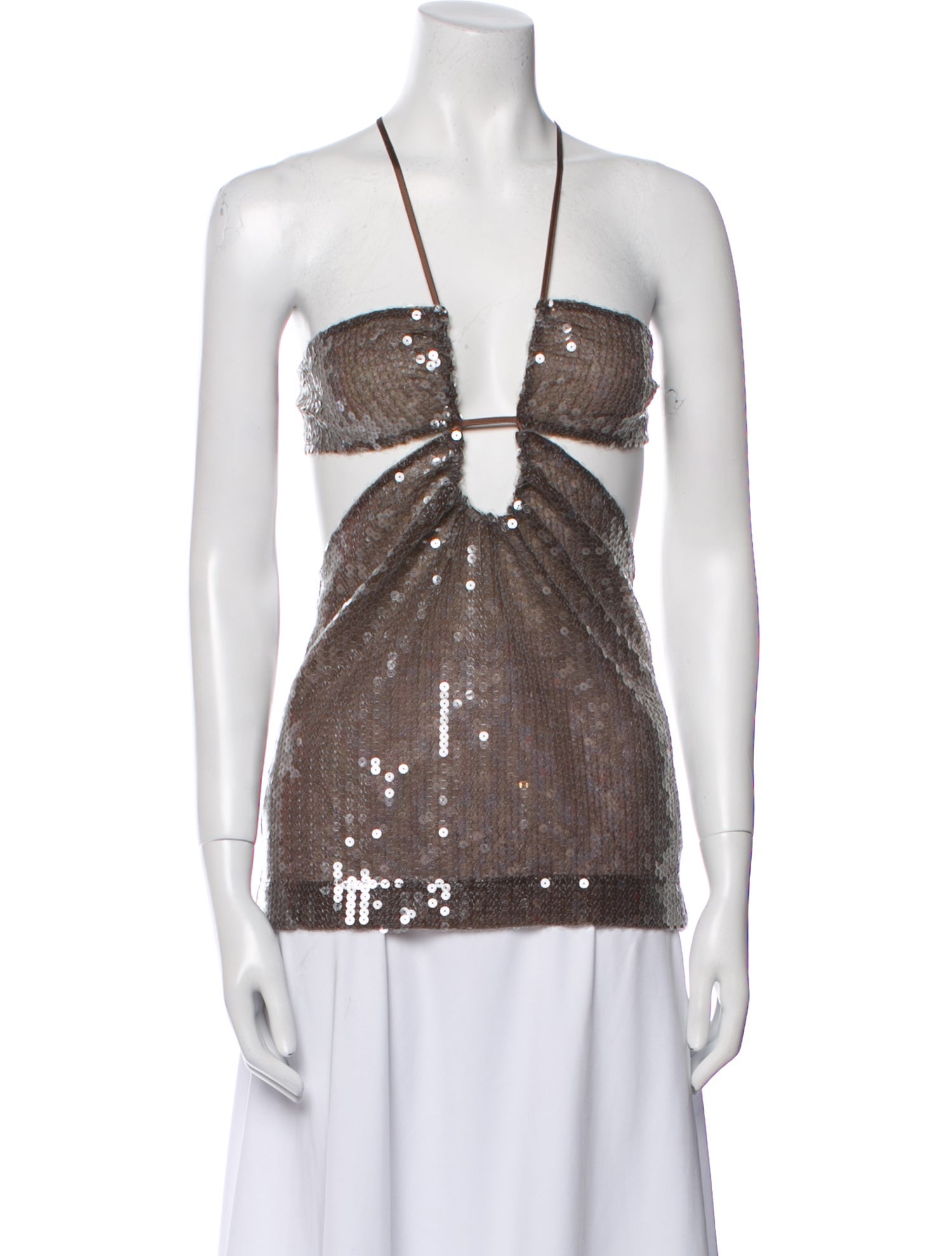 Nensi Dojaka Plunge Neckline Sleeveless Top