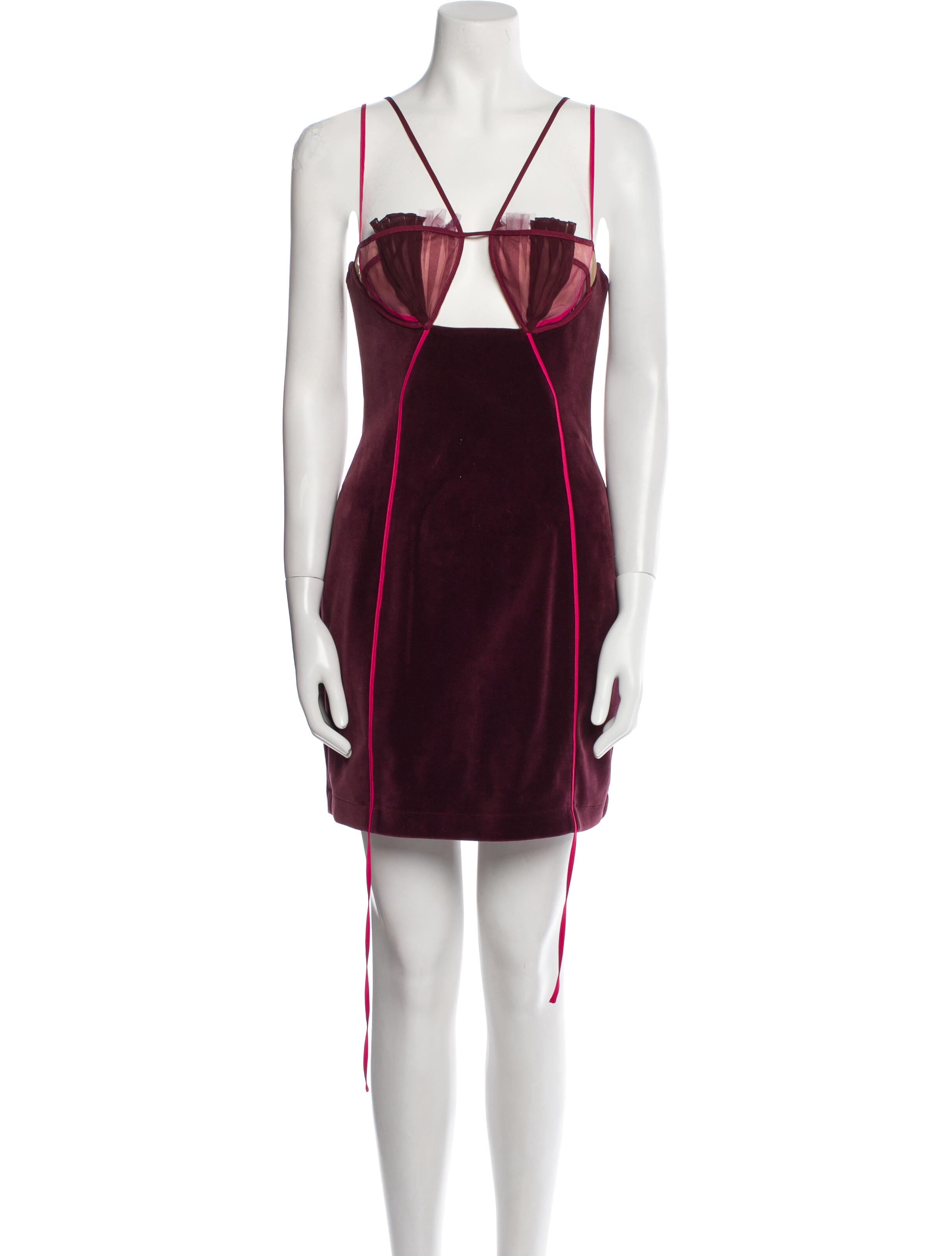 Nensi Dojaka Square Neckline Mini Dress