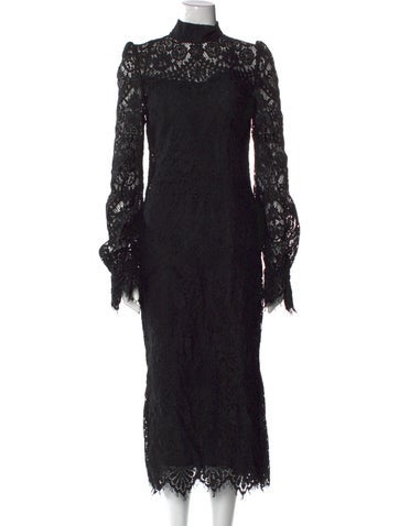 Wandering Dresses Mock Neck Long Dress M