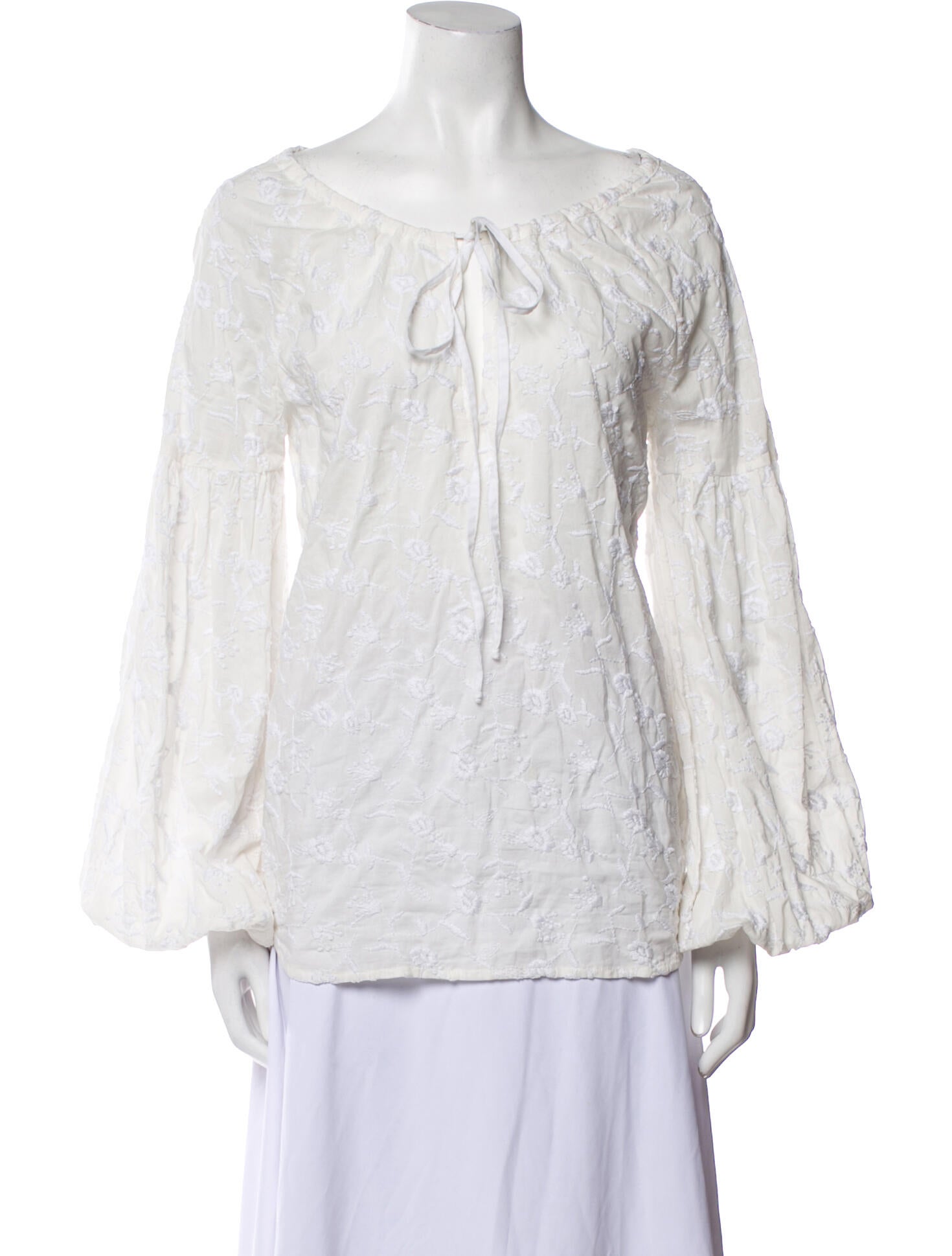 Wandering Scoop Neck Long Sleeve Blouse