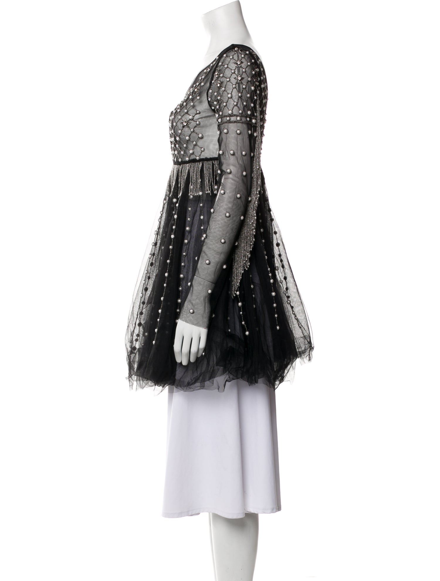 Wandering Patterned Bateau Neckline Tunic