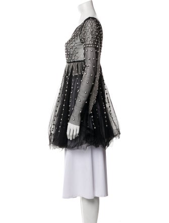 Wandering Patterned Bateau Neckline Tunic