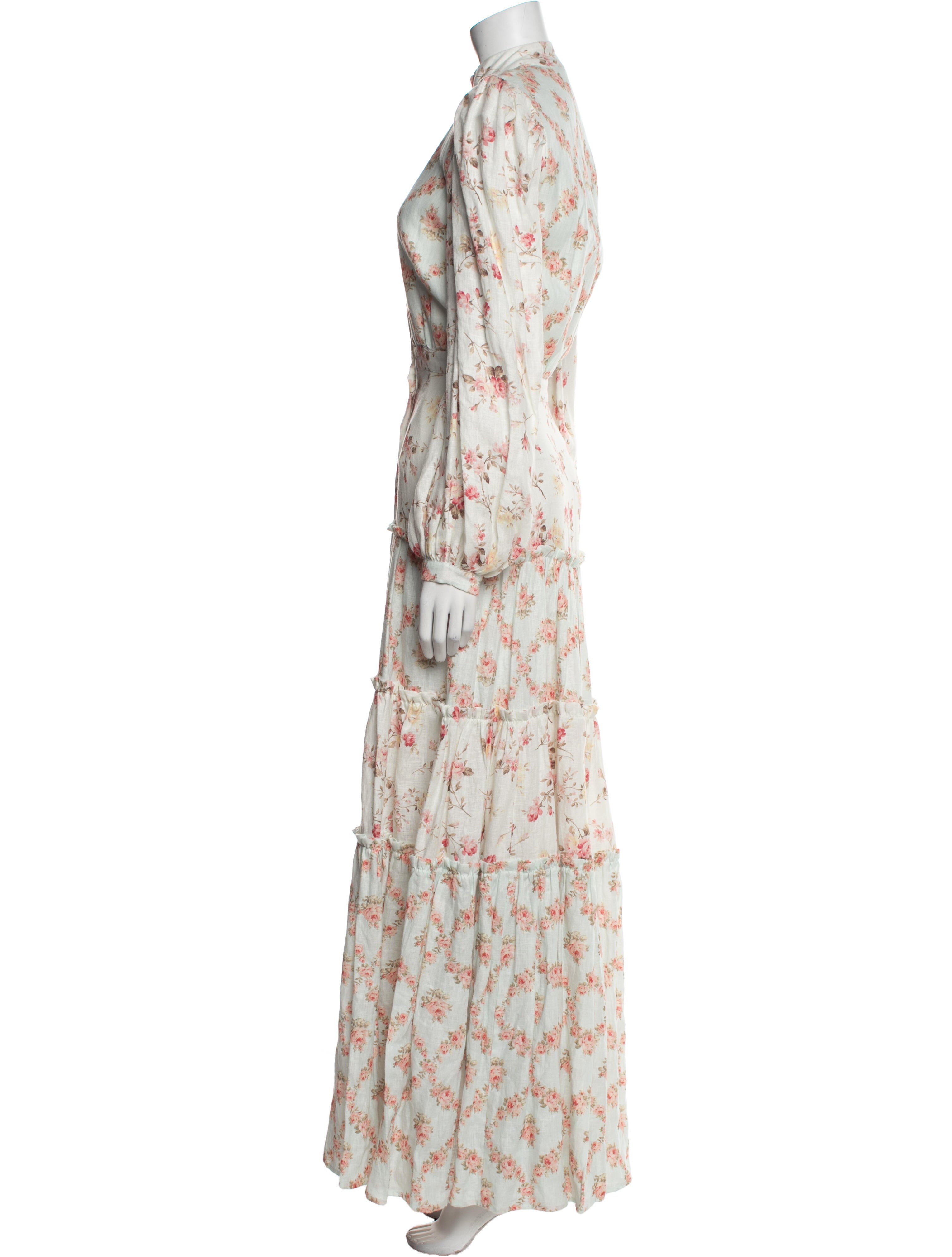 Wandering Floral Print Long Dress w/ Tags