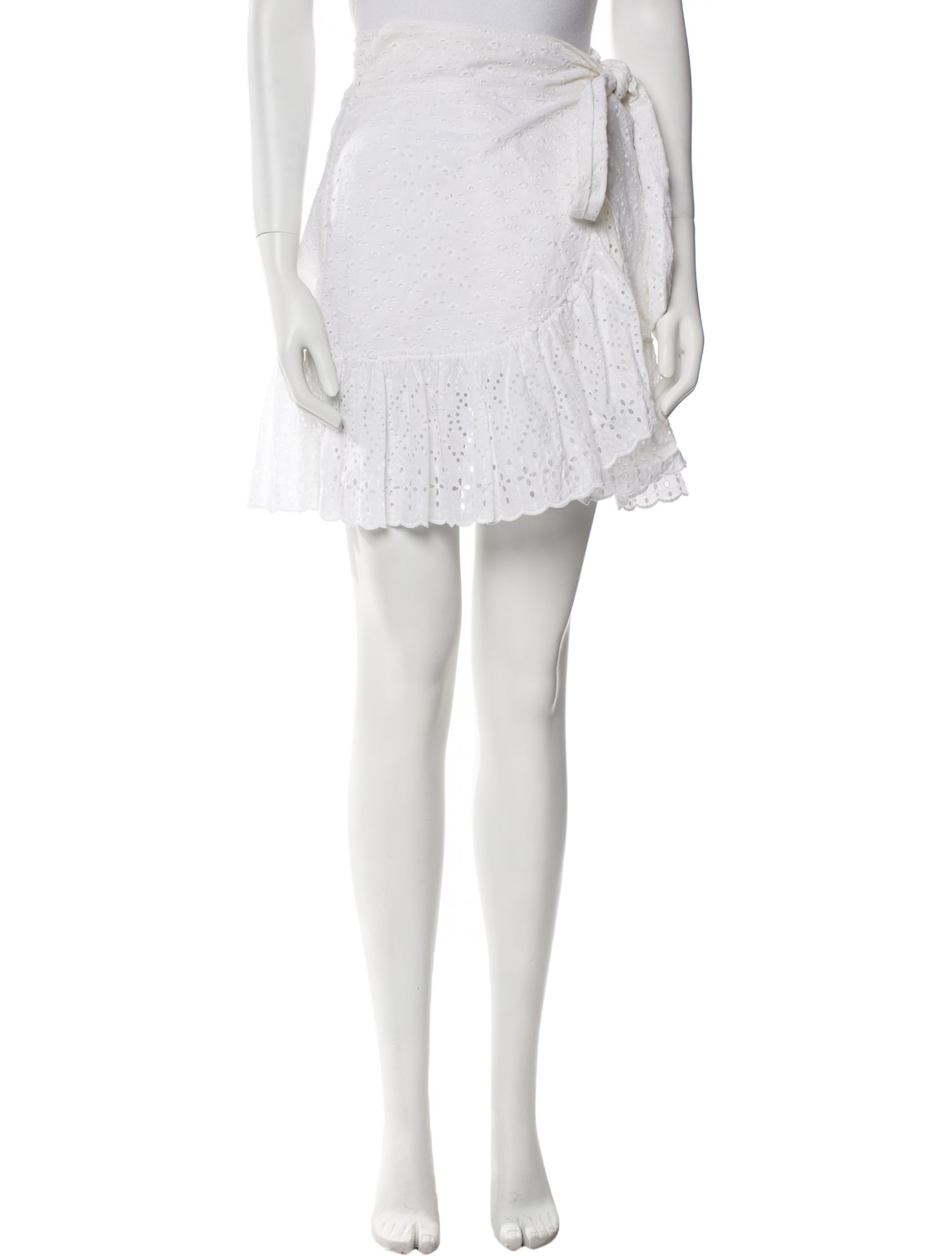 Wandering Ruffle Embellishment Mini Skirt