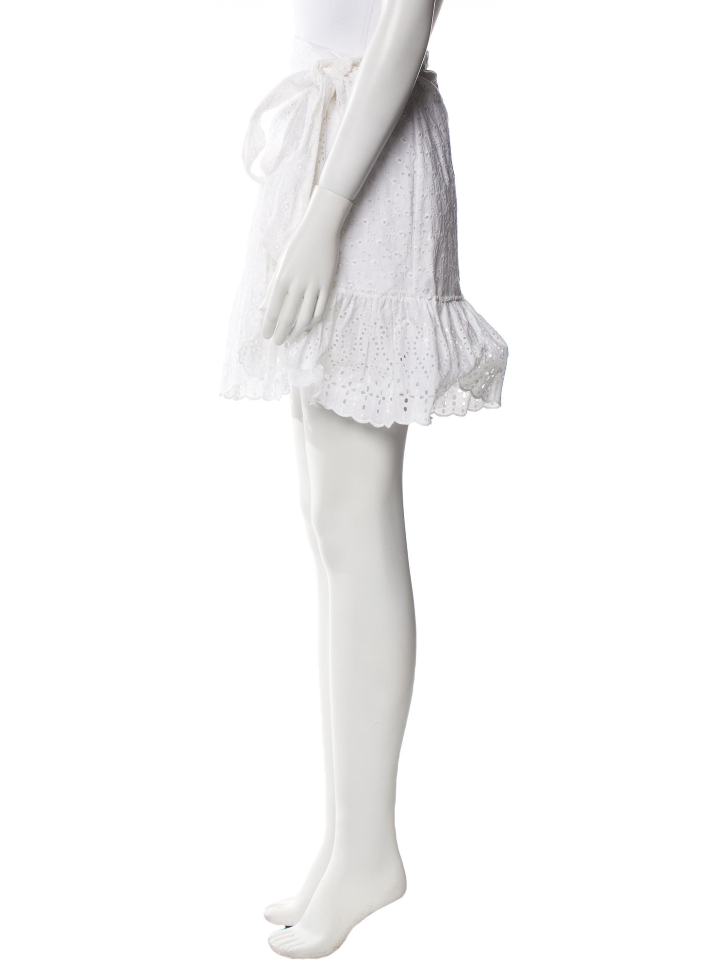 Wandering Ruffle Embellishment Mini Skirt