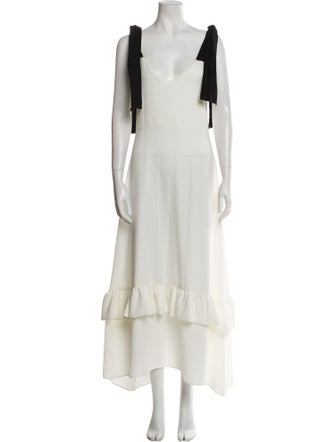 N-Duo Square Neckline Long Dress