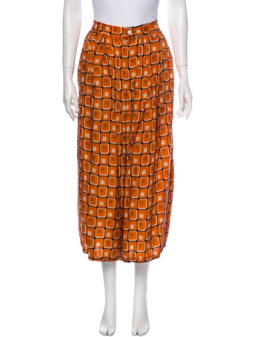 Needles Printed Wide Leg Pants Orange