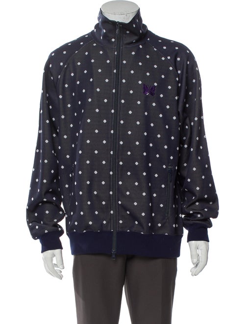 Needles Printed Mock Neck Sweatshirt Blue