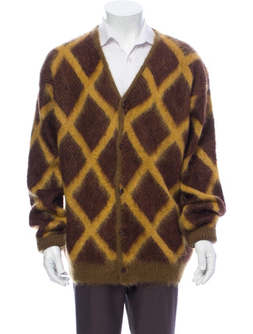 Needles Mohair Printed Cardigan Brown