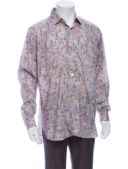 Needles Floral Print Long Sleeve Shirt Grey