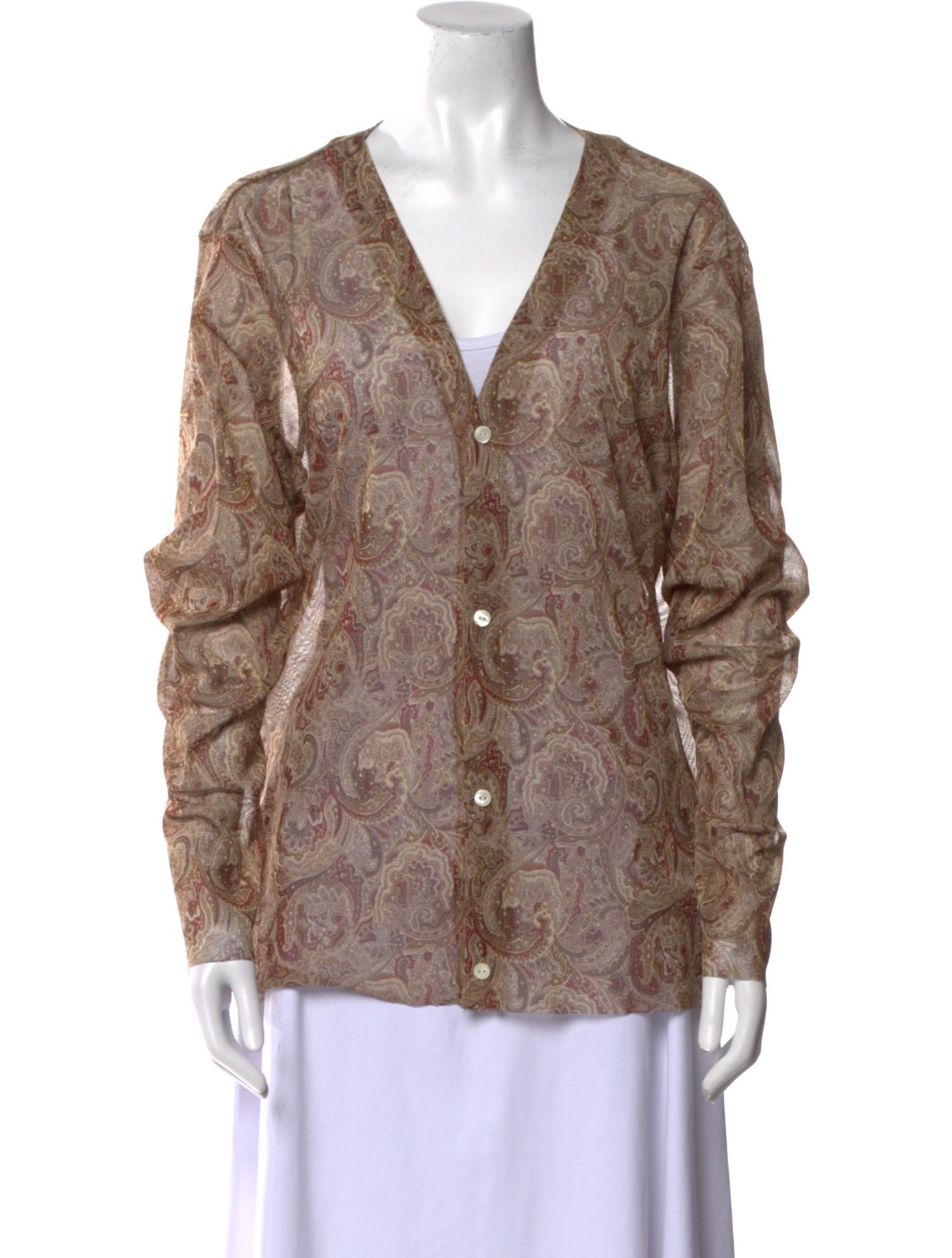 Needles Paisley Print V-Neck Blouse