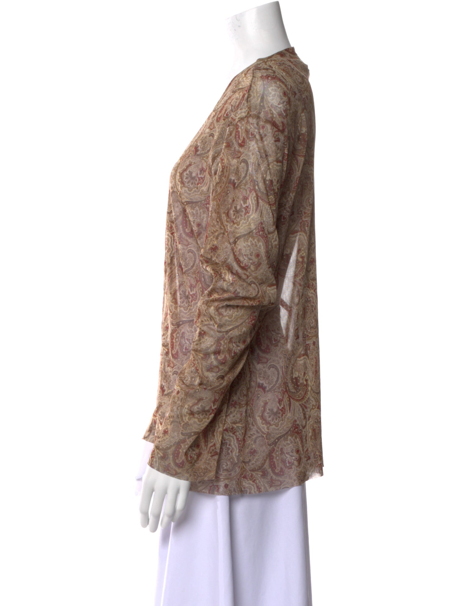 Needles Paisley Print V-Neck Blouse