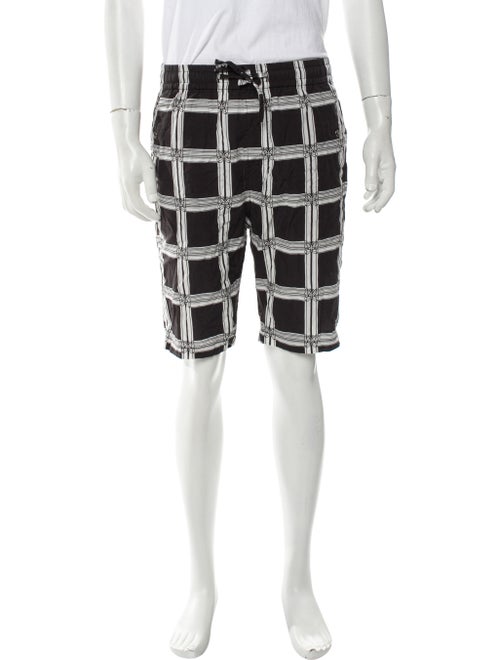 Needles Plaid Print Jogger Shorts