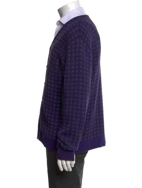 Needles Houndstooth Print V-Neck Cardigan