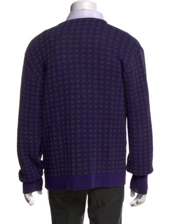 Needles Houndstooth Print V-Neck Cardigan