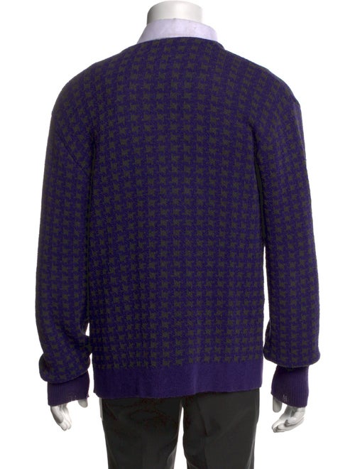 Needles Houndstooth Print V-Neck Cardigan