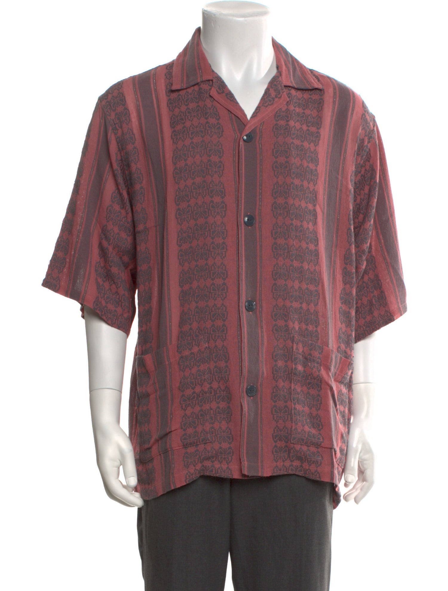 Needles Printed Three-Quarter Sleeve Shirt