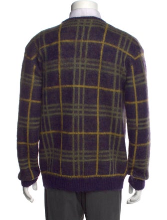 Needles Plaid Print V-Neck Cardigan