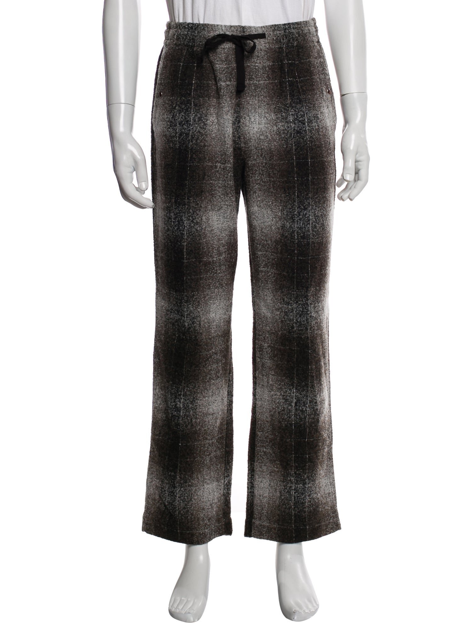 Needles Wool Plaid Print Lounge Bottoms