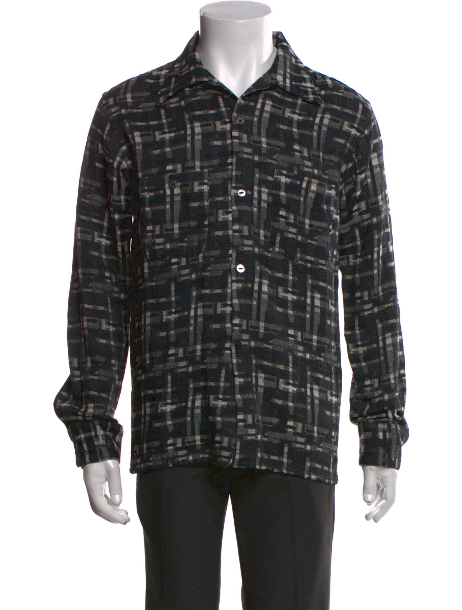 Needles Plaid Print Long Sleeve Shirt