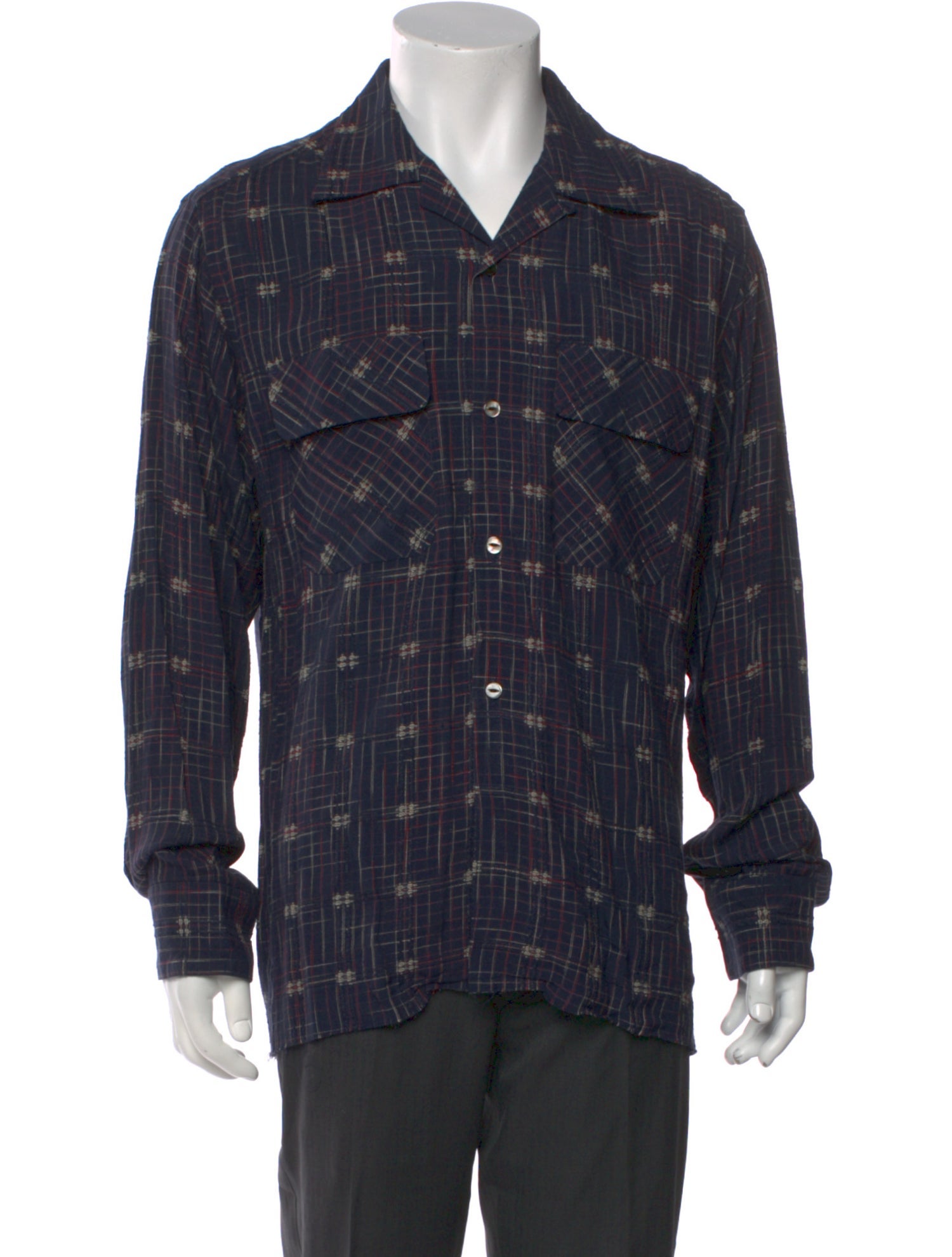 Needles Plaid Print Long Sleeve Shirt