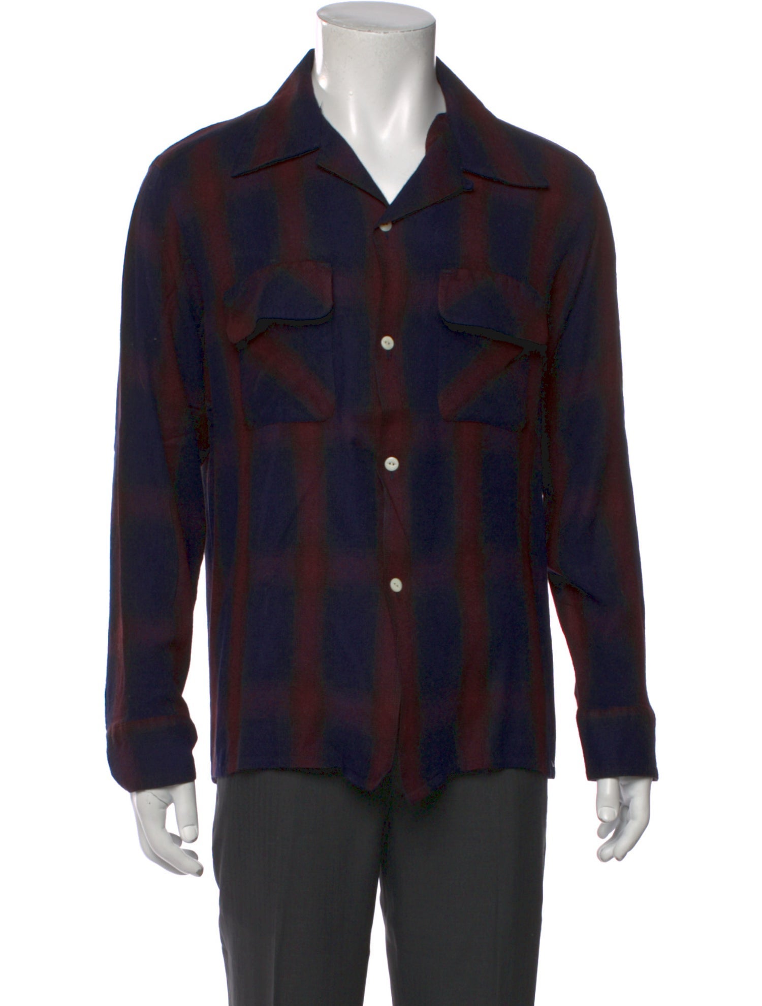 Needles Plaid Print Long Sleeve Shirt