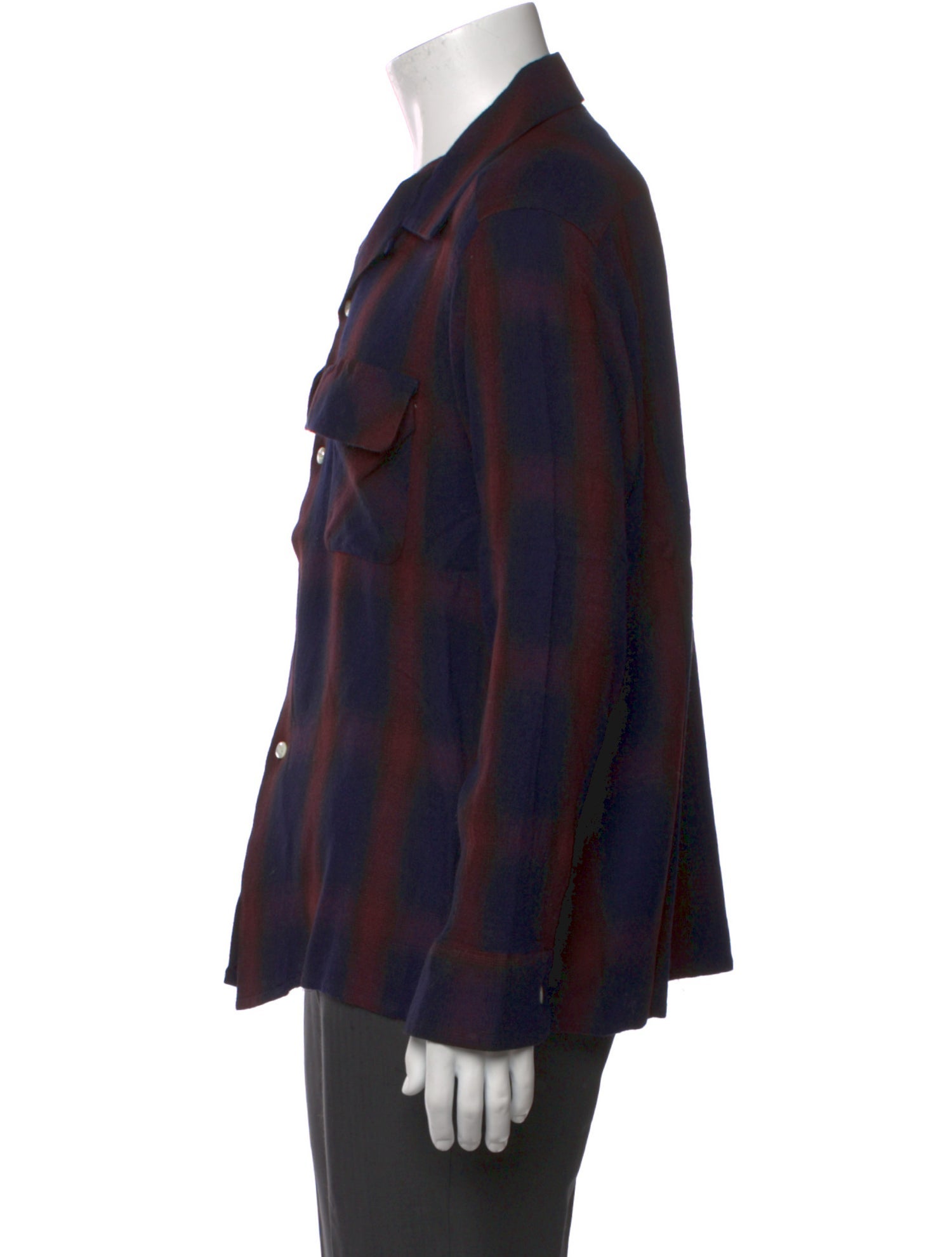 Needles Plaid Print Long Sleeve Shirt