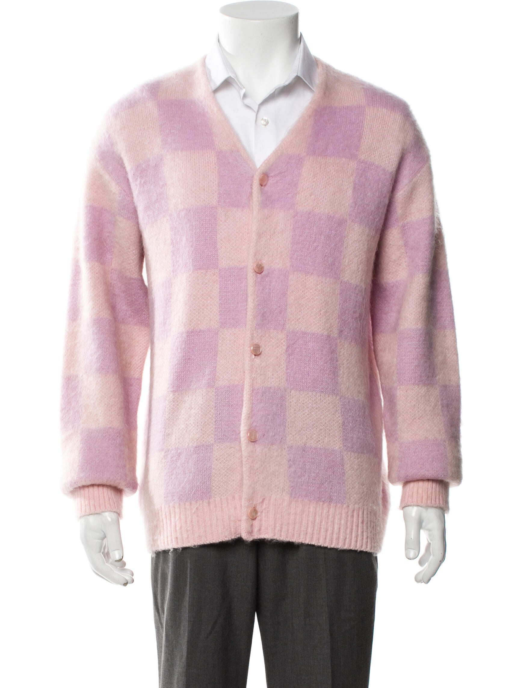 Needles Plaid Print V-Neck Cardigan