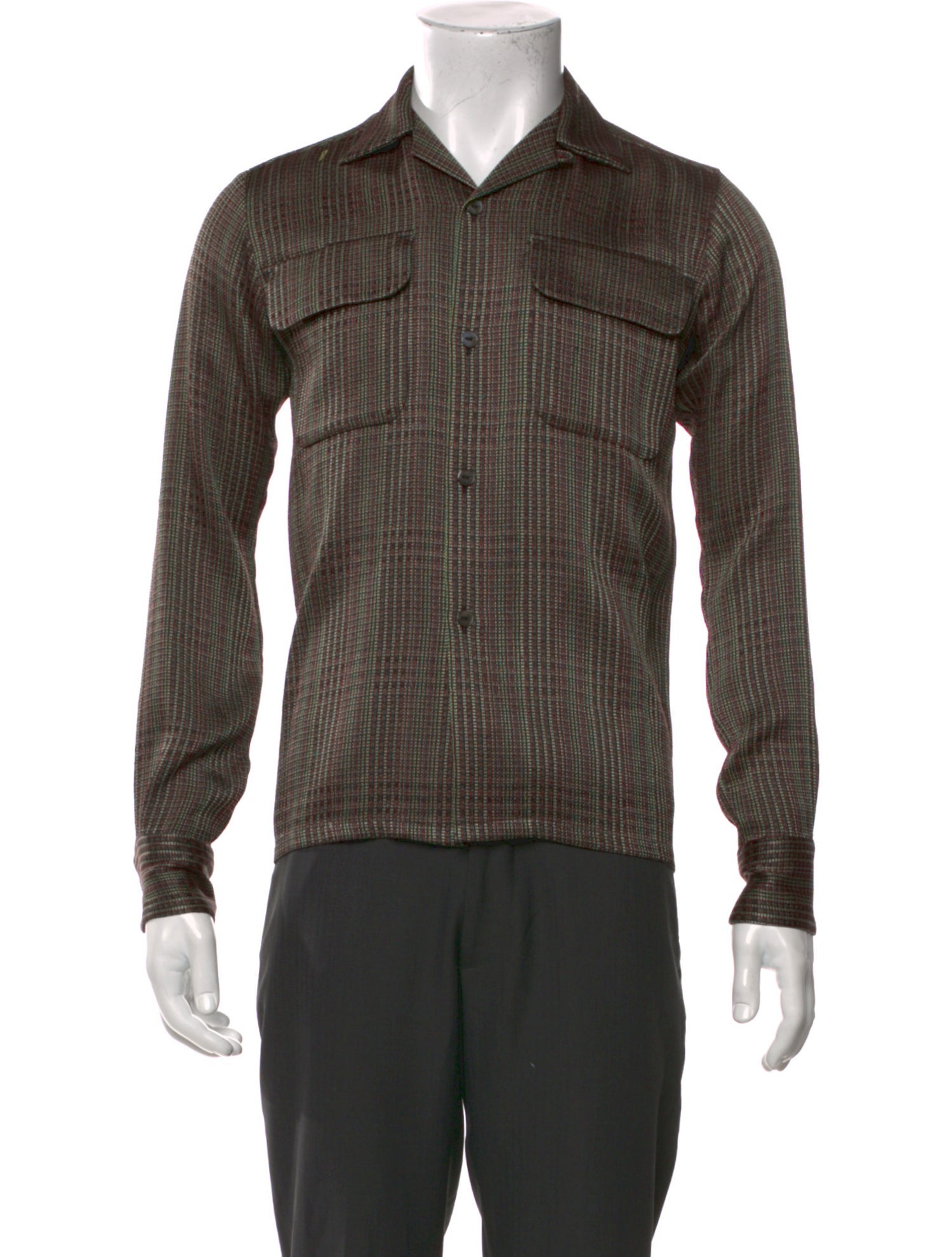 Needles Plaid Print Long Sleeve Shirt