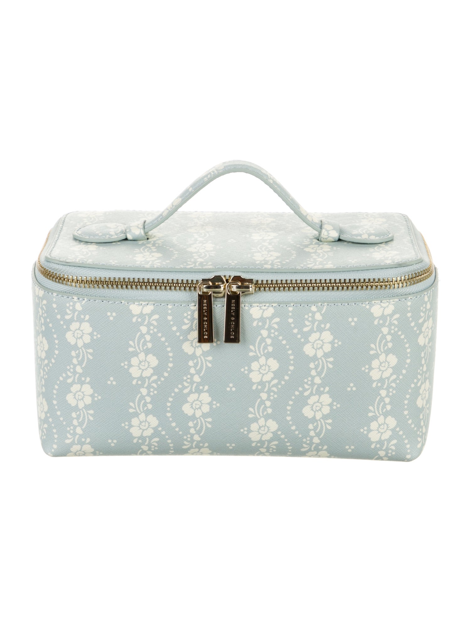 Neely & Chloe Leather Printed Cosmetic Bag