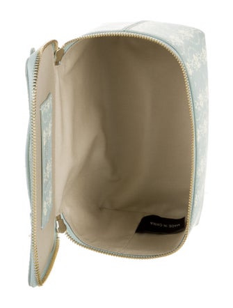 Neely & Chloe Leather Printed Cosmetic Bag