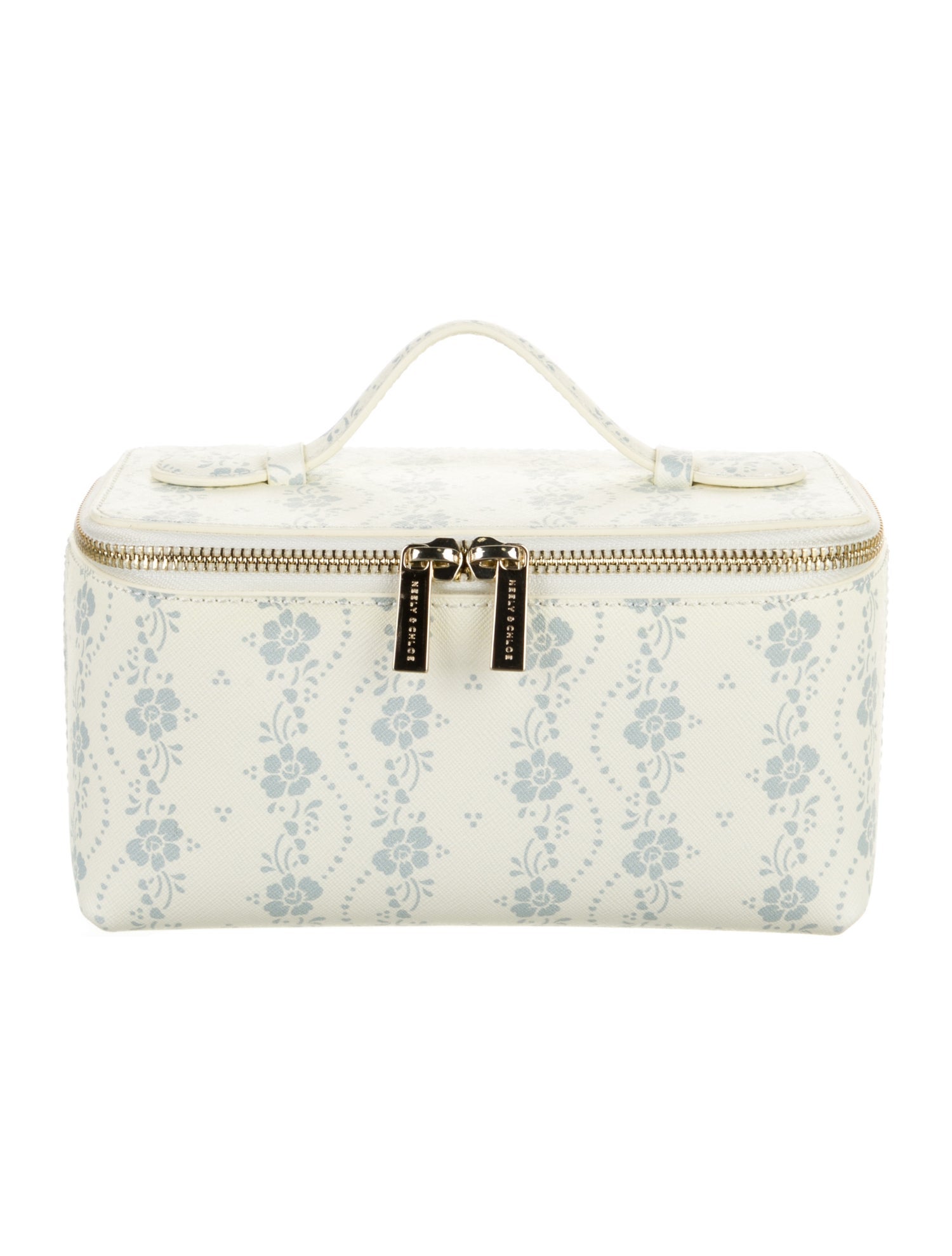 Neely & Chloe Leather Printed Cosmetic Bag
