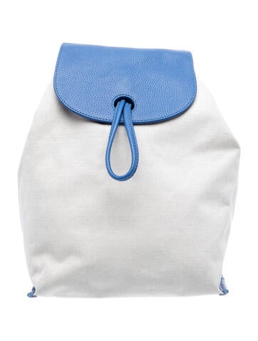 Pre-owned Neely & Chloe Canvas Backpack In Neutral