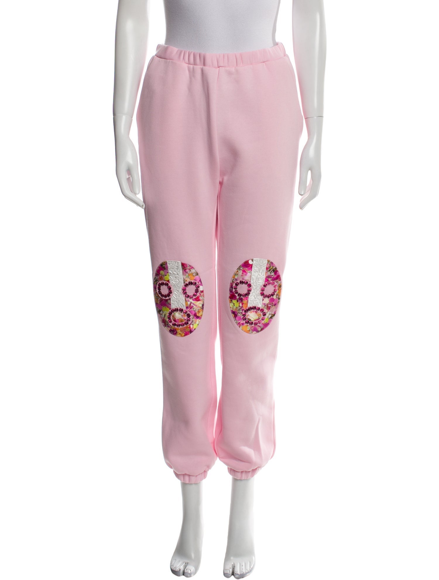 Neubyrne Graphic Print Crystal Embellishments Sweatpants w/ Tags