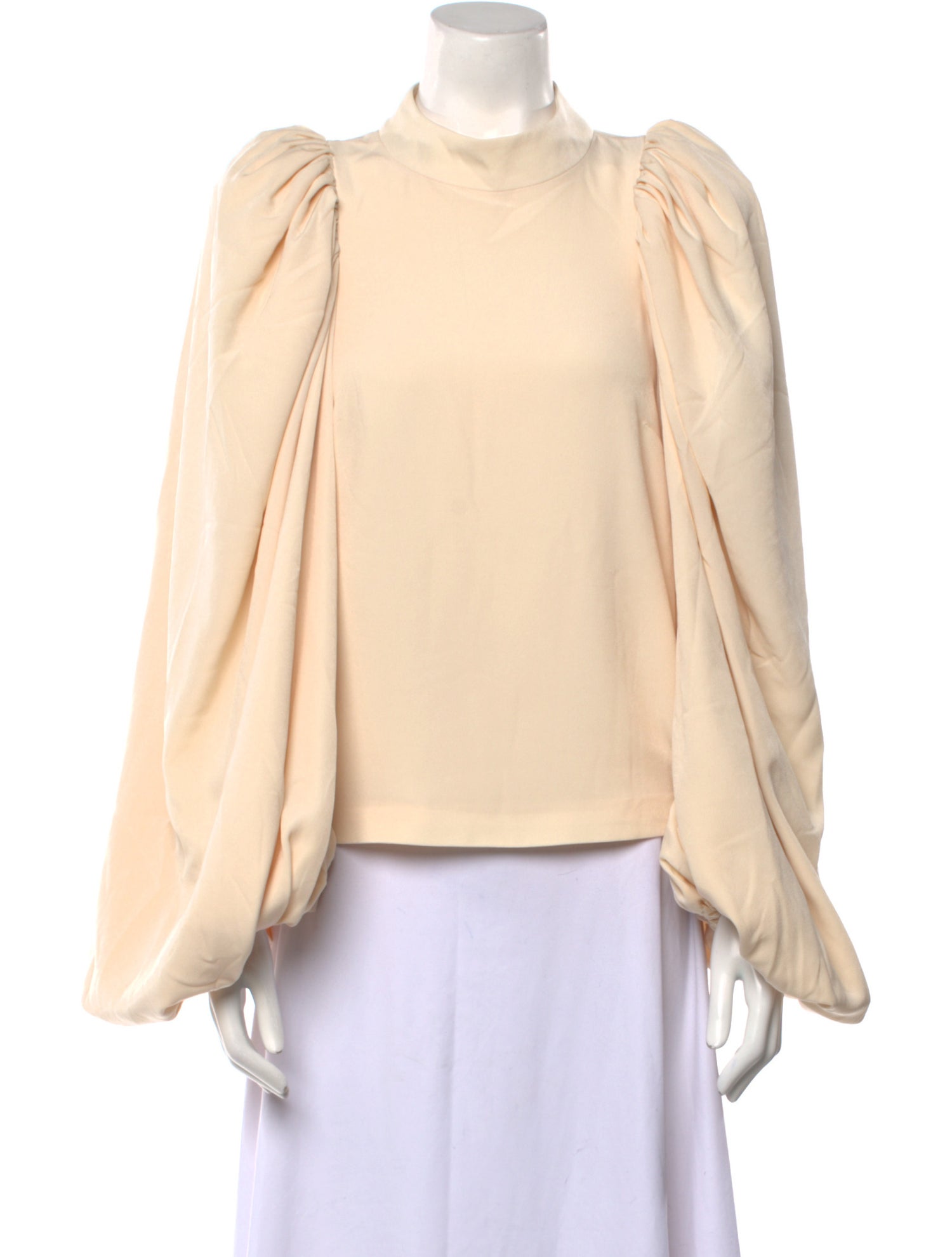 Neubyrne Mock Neck Long Sleeve Blouse