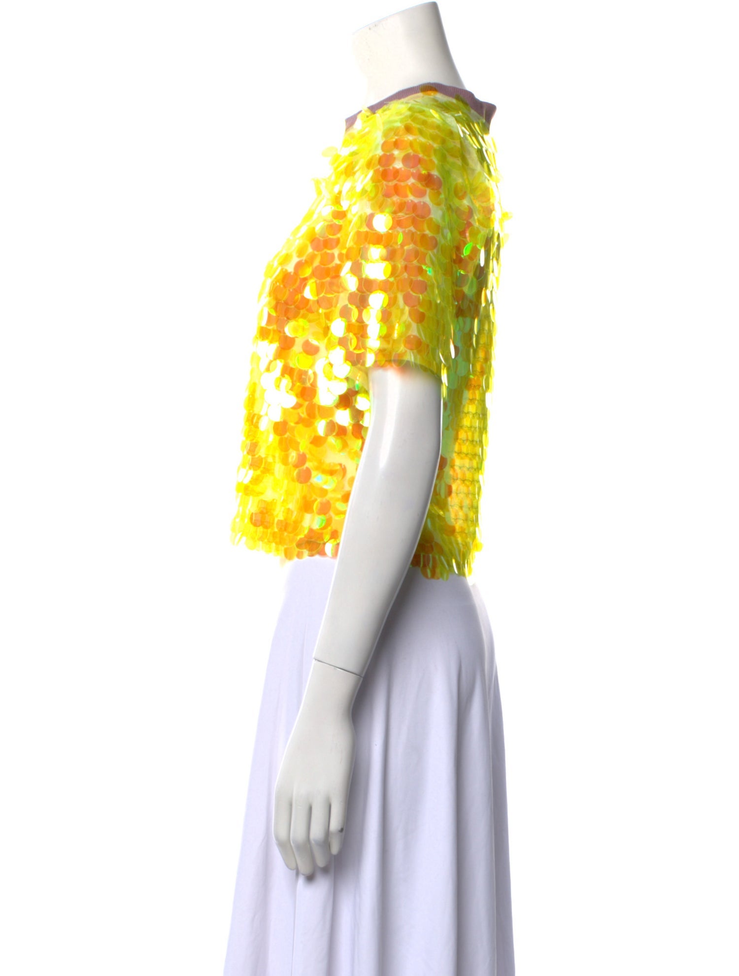 Neubyrne Floral Print Crew Neck Crop Top