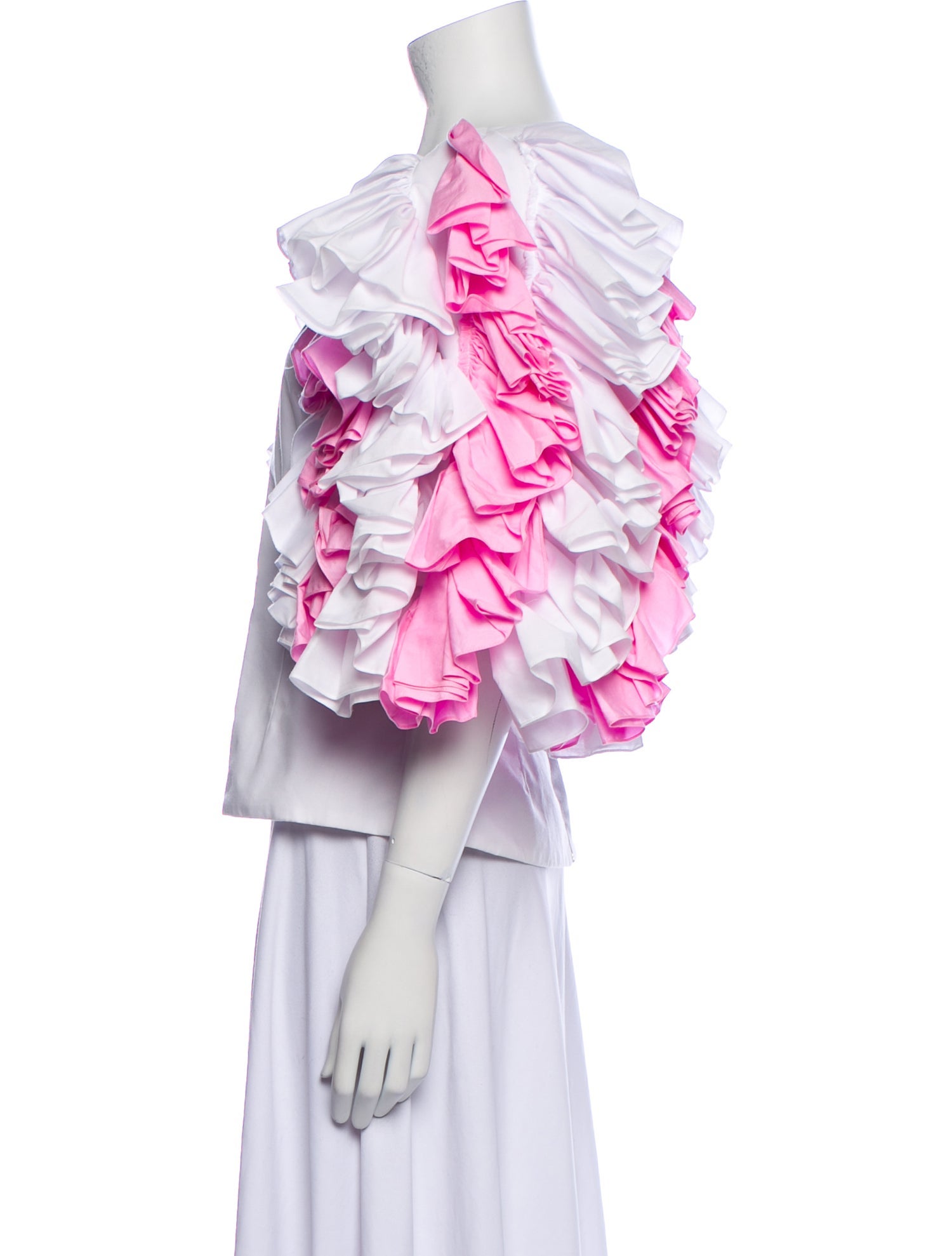 Neubyrne Colorblock Pattern V-Neck Crop Top