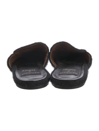 Newbark x Theory Fur Fur Trim Mules