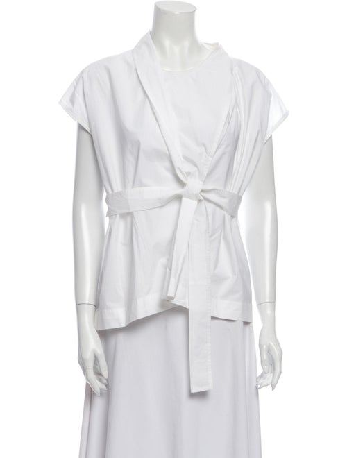 Nehera V-Neck Short Sleeve Blouse White