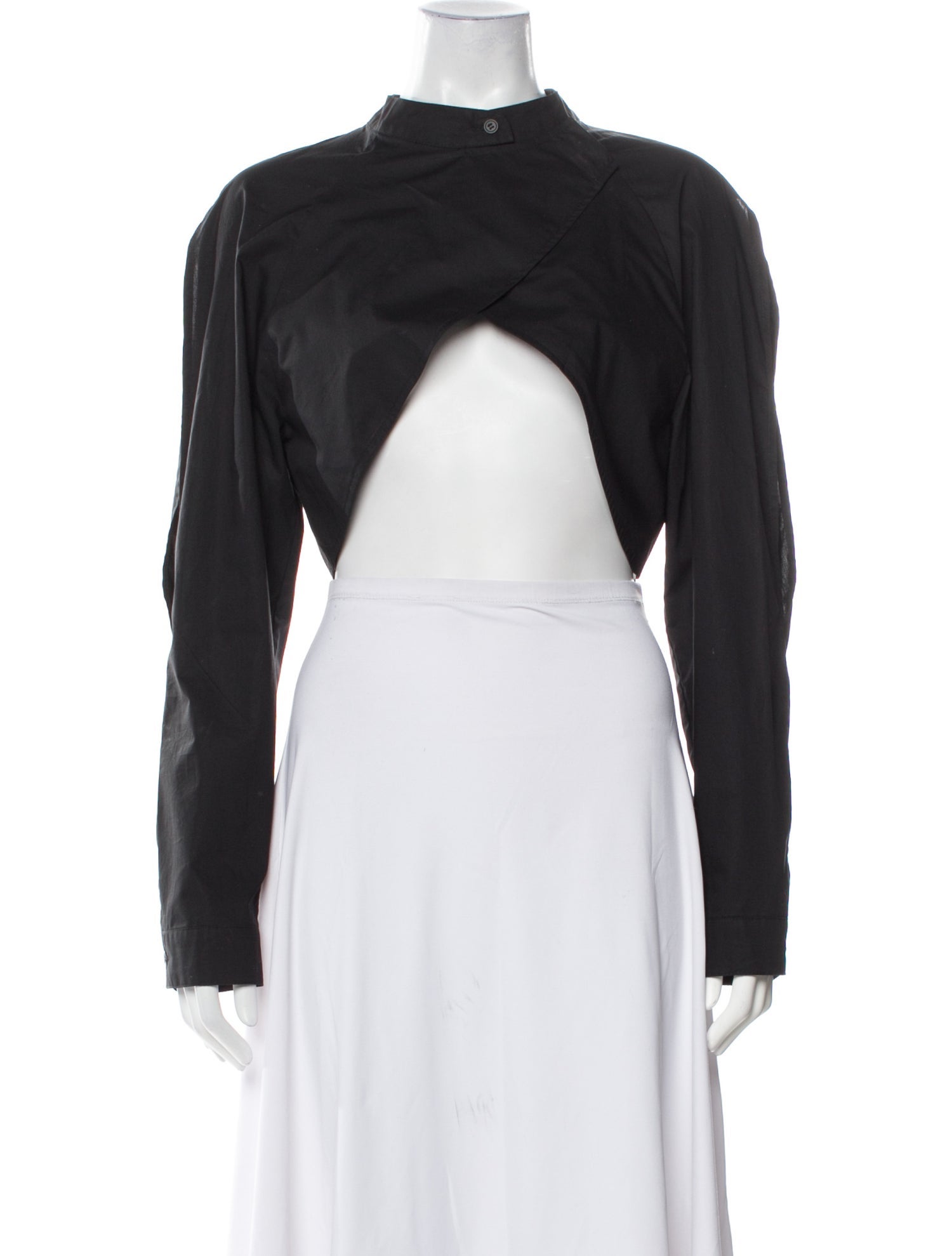 Nehera Mock Neck Long Sleeve Crop Top