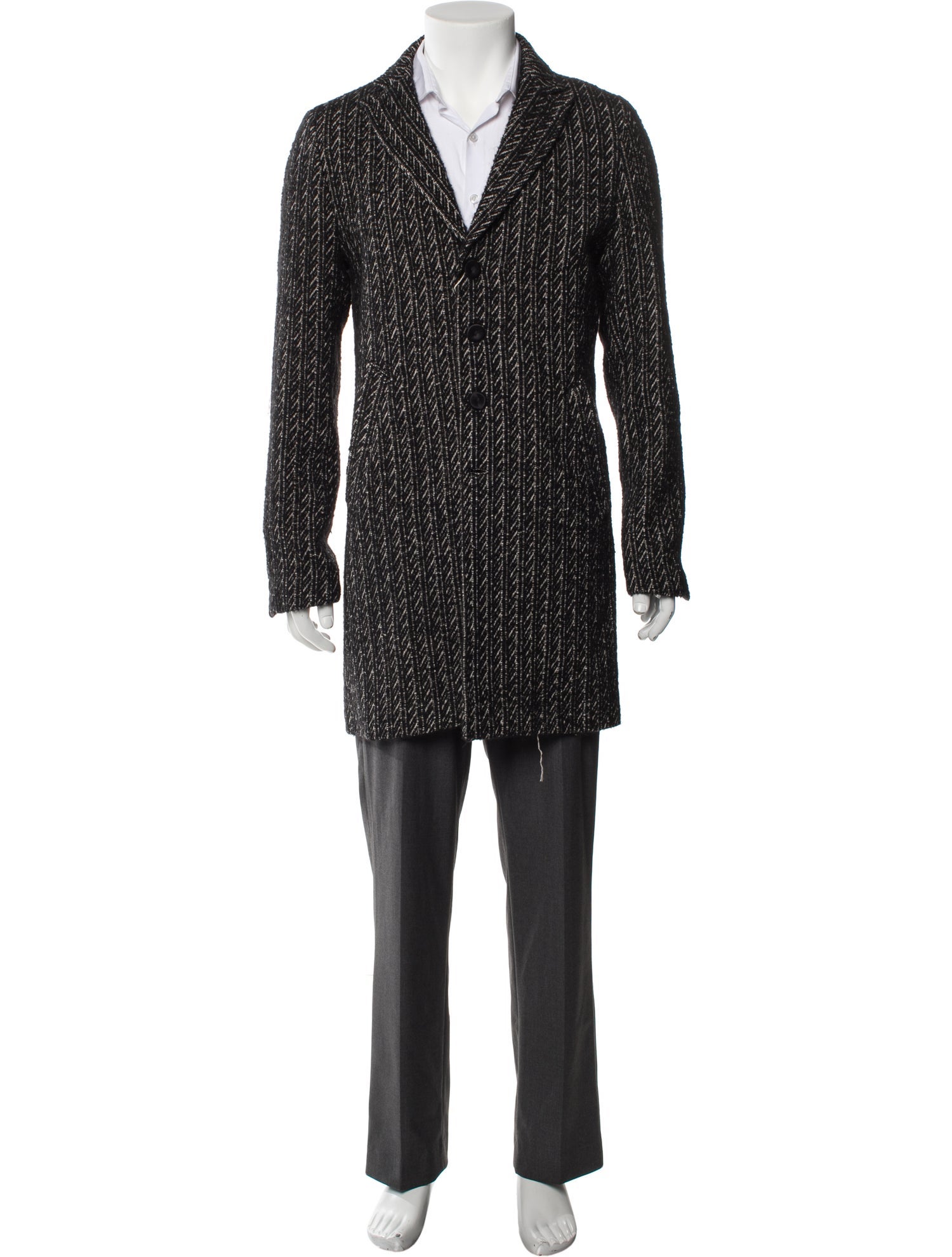 Neill Katter Tweed Pattern Overcoat