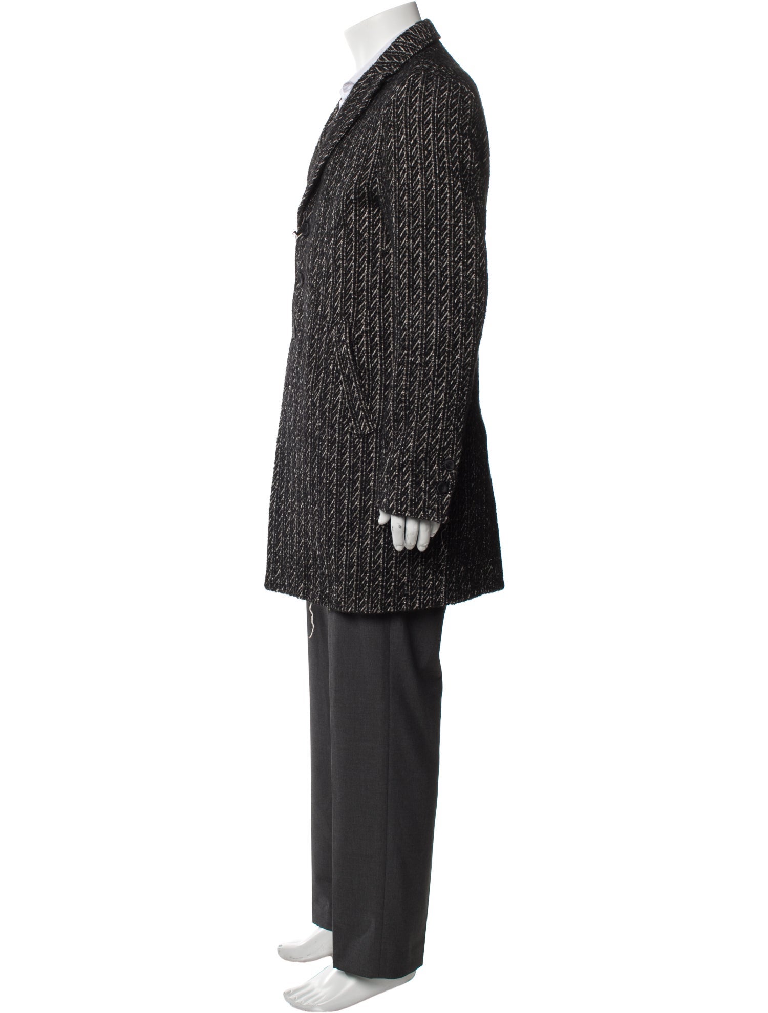Neill Katter Tweed Pattern Overcoat