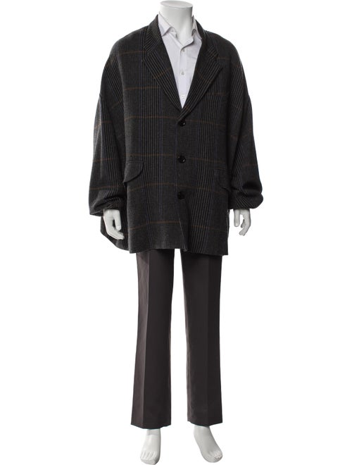 Christopher Nemeth Wool Striped Overcoat
