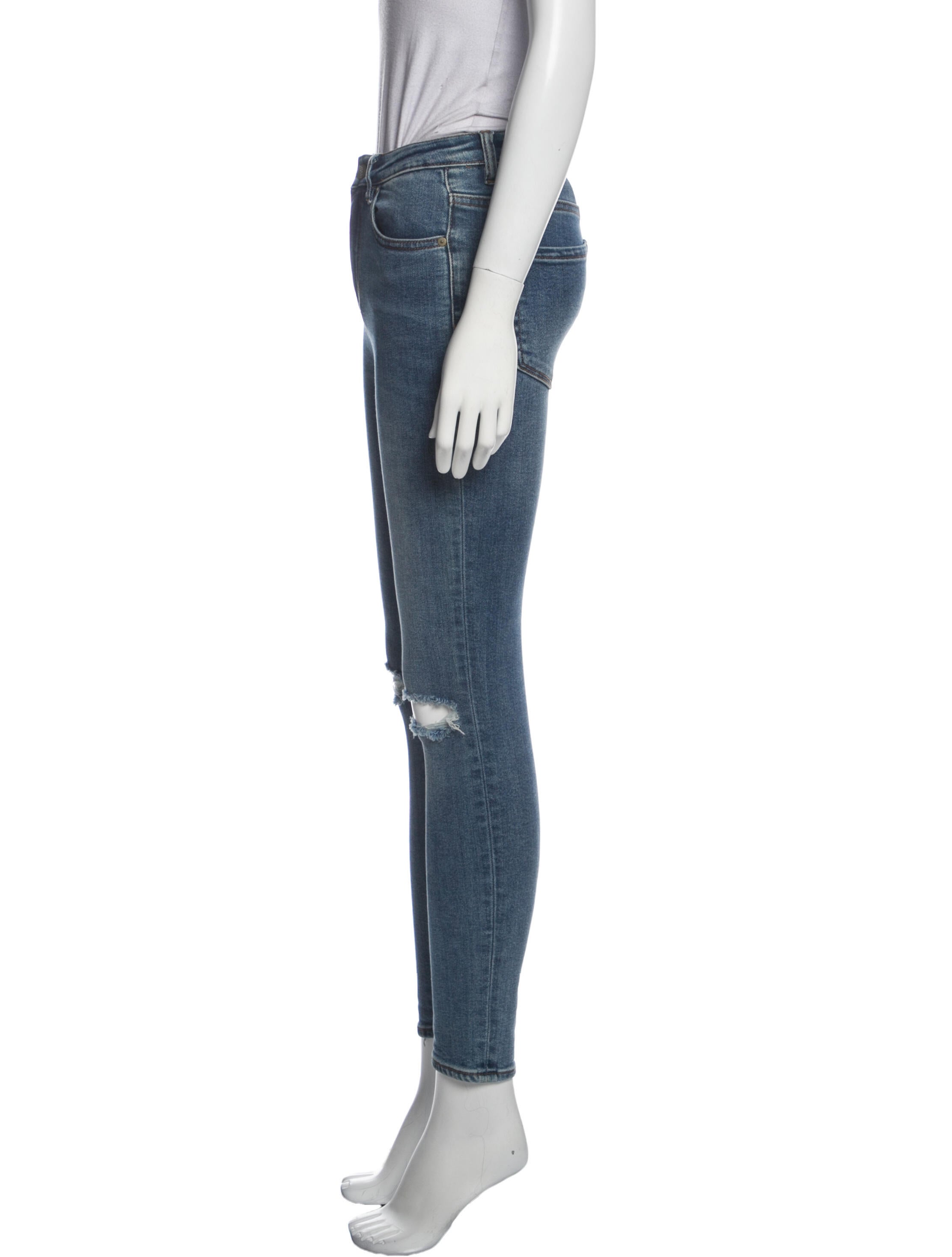 Neon Blonde Mid-Rise Skinny Leg Jeans